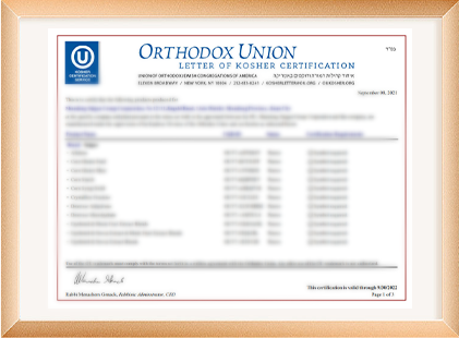 Saigao KOSHER Certificate